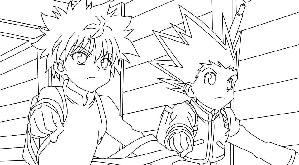Killua and Gon Coloring Pages