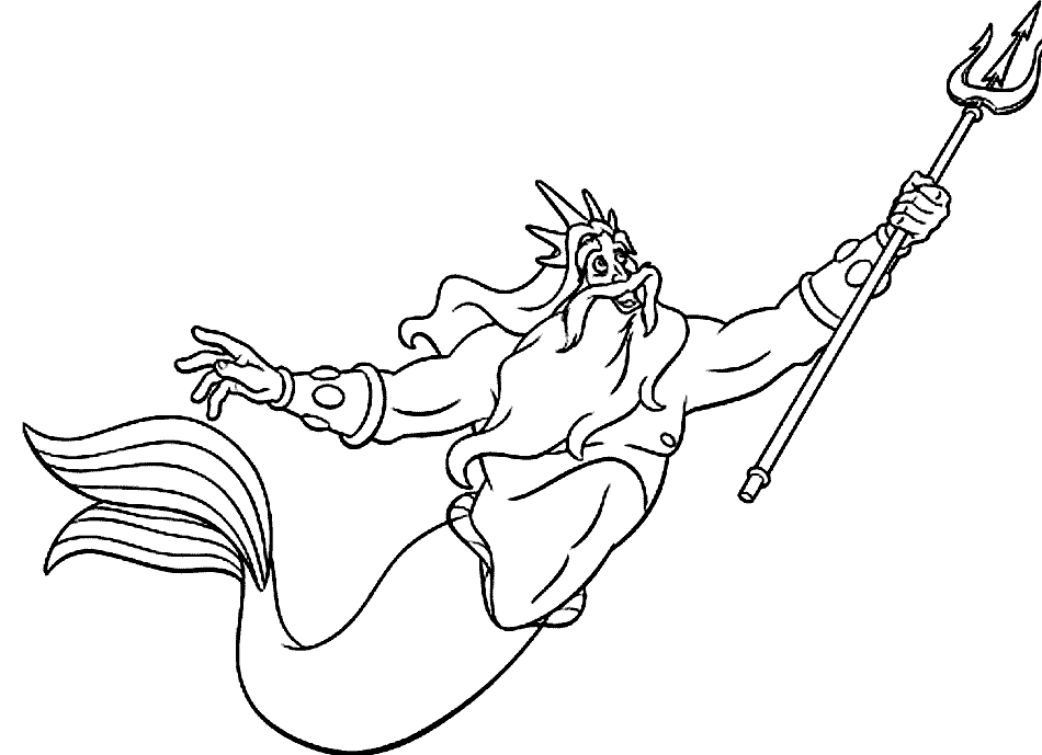 King Triton Coloring Pages