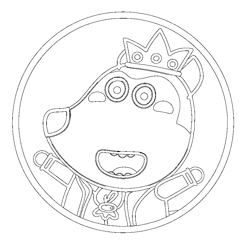 King Wolfoo Coloring Page