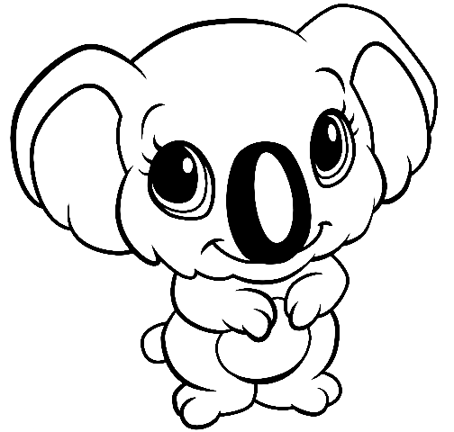 Koala Coloring Page - Free Printable Coloring Pages