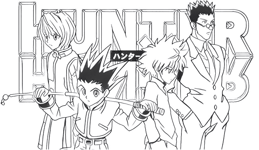 Gon And Killua Hunter X Hunter Coloring Pages