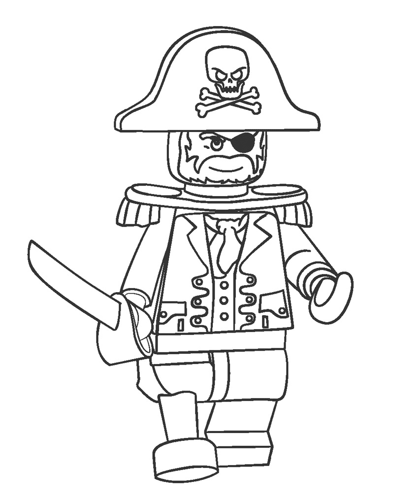 Lego Pirate Coloring Page