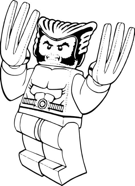 Coloriage Lego Wolverine X-Men