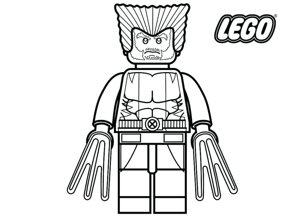 Pagina da colorare di Wolverine Lego
