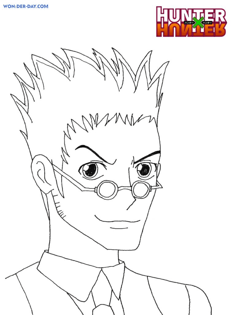 Leorio from Hunter x Hunter Coloring Page