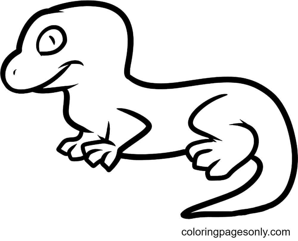 Little Lizard Coloring Page