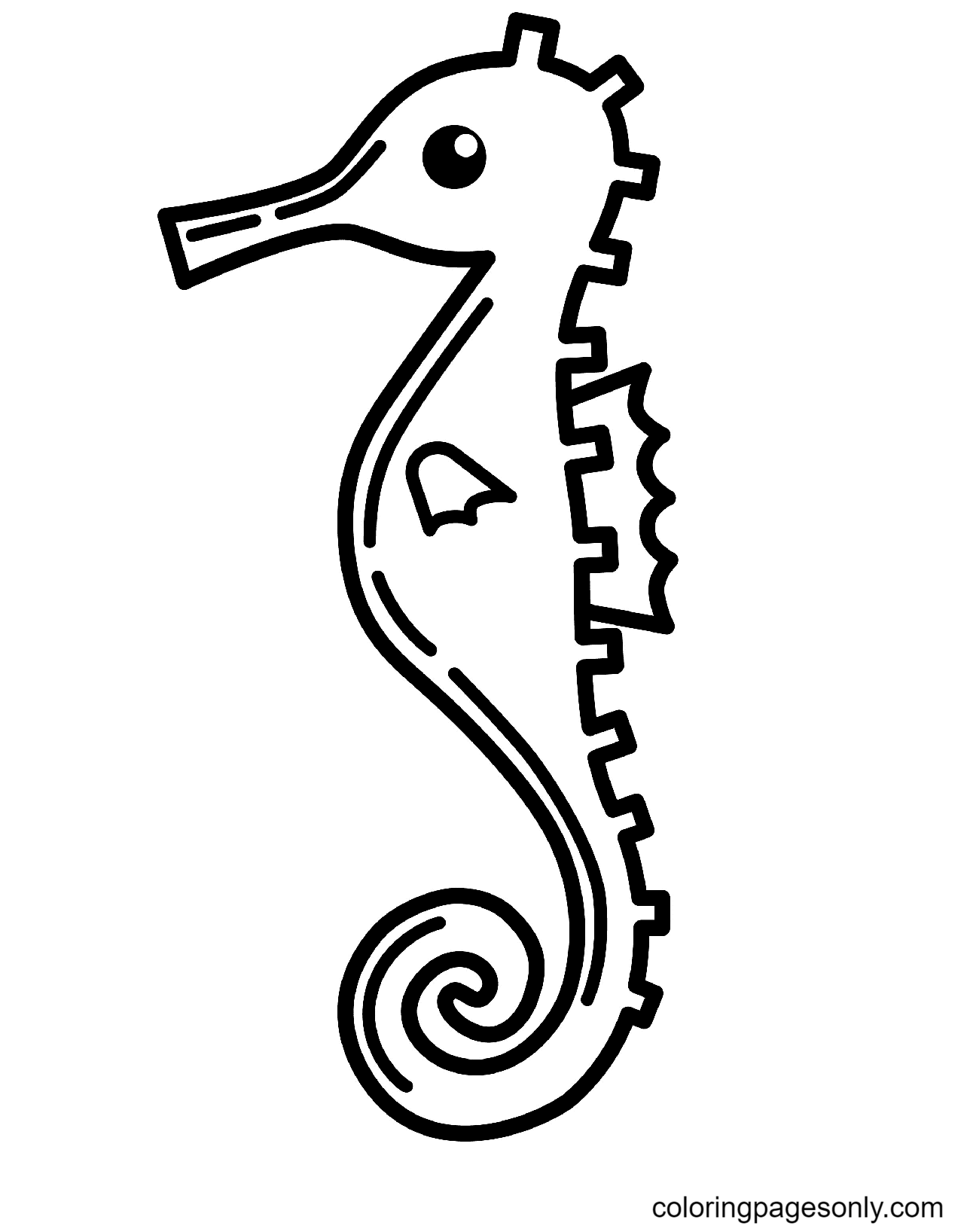 Little Seahorse Coloring Pages