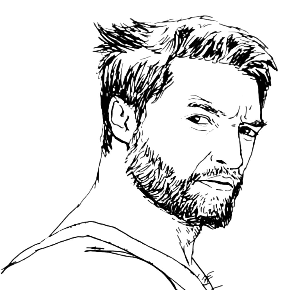 Rosto de Logan de Wolverine