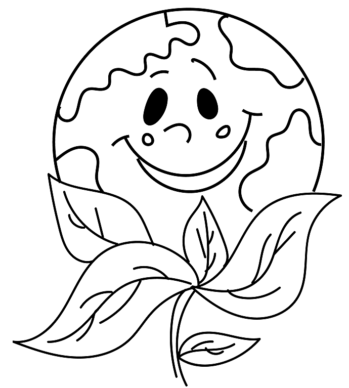 Love Green Earth Coloring Page