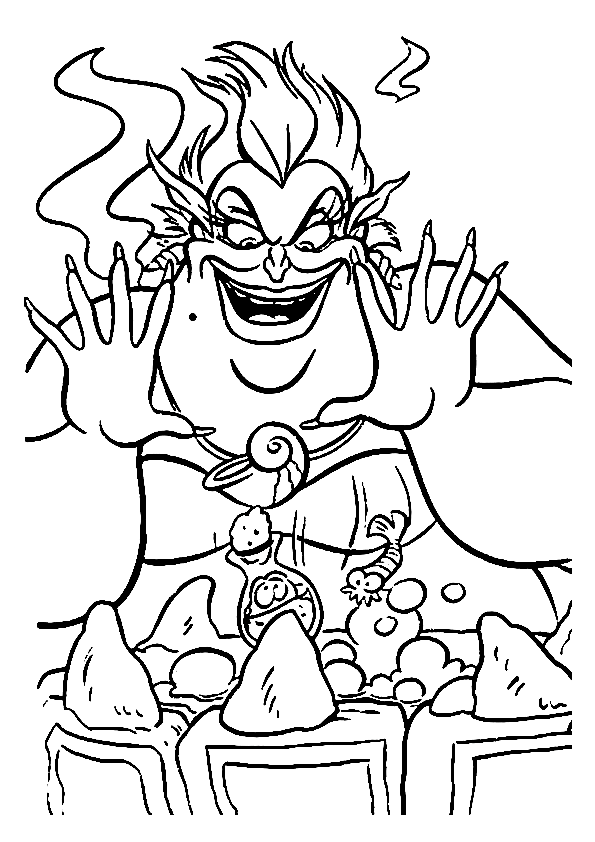 Mermaid Ursula Coloring Pages