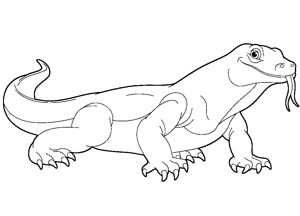 Monitor Lizard Coloring Page