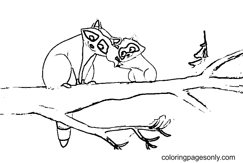 Mother and Child Comfort Each Other Coloring Page