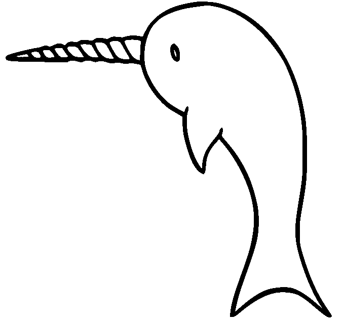 独角鲸 独角鲸 轮廓