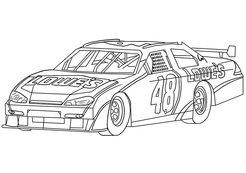 Nascar Speed 48 Car Coloring Page