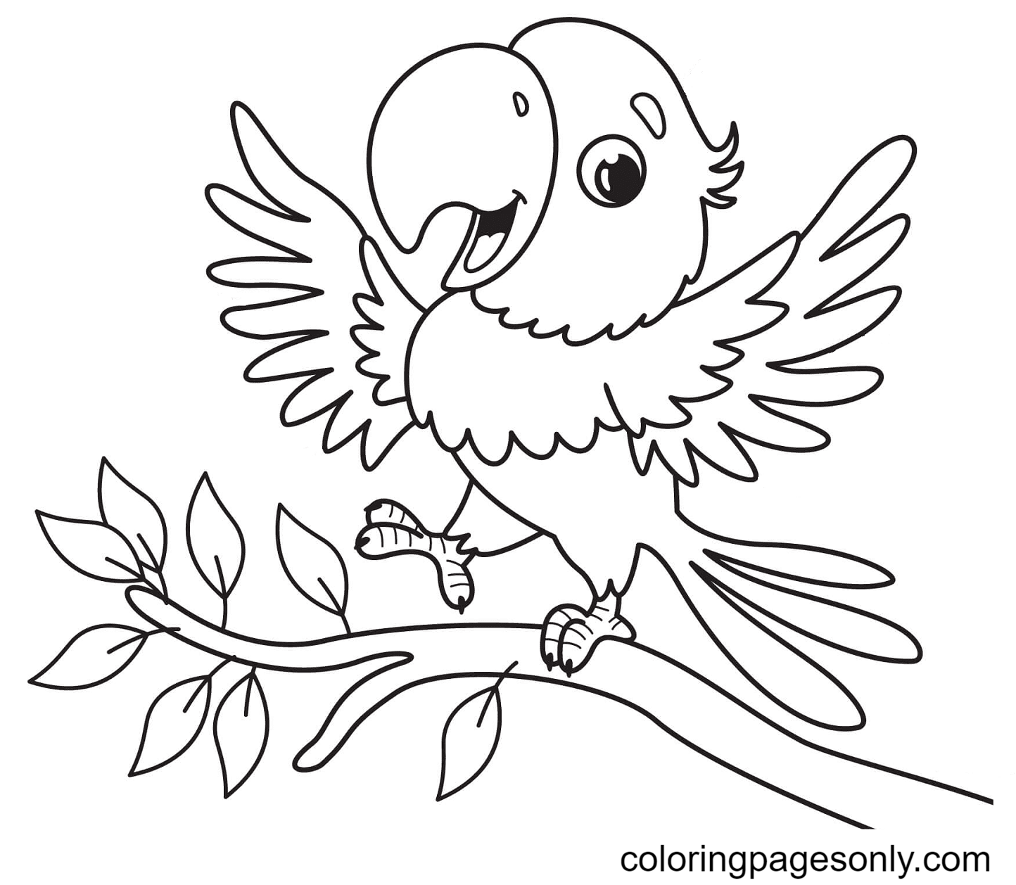 Dibujos para colorear de loros y flores para adultos