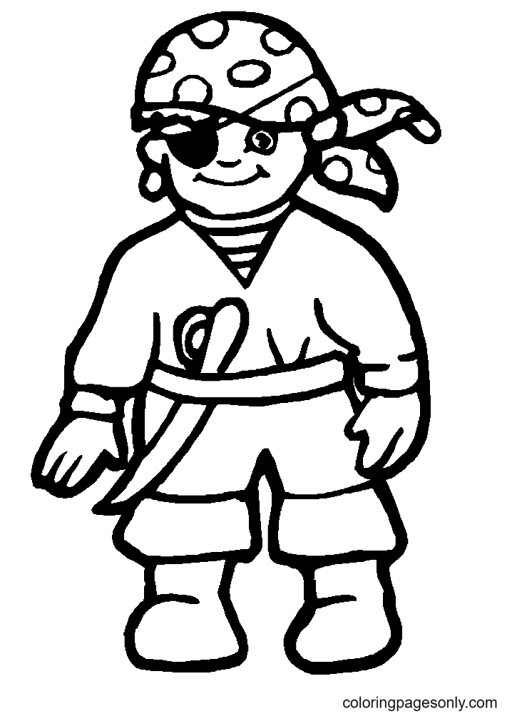 Pirate Boy Coloring Page