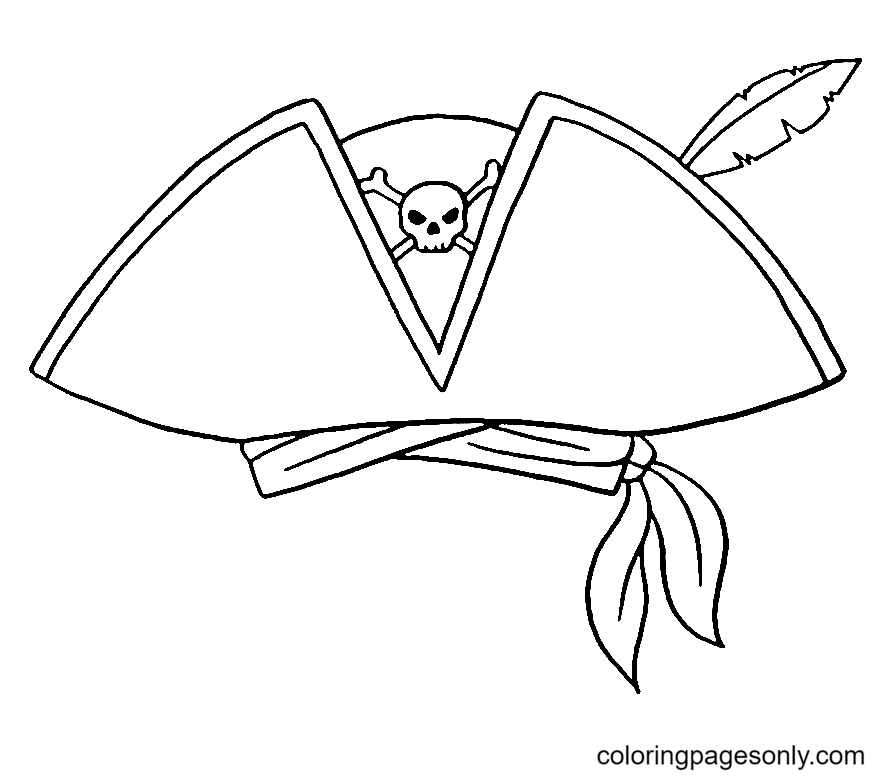 Pirate Hat Coloring Page