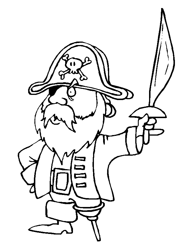 Pirate Printable Coloring Page