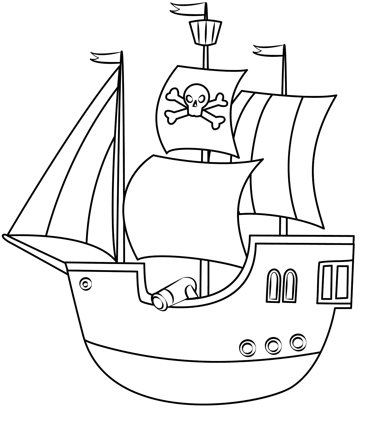 Pirate Ship Coloring Pages
