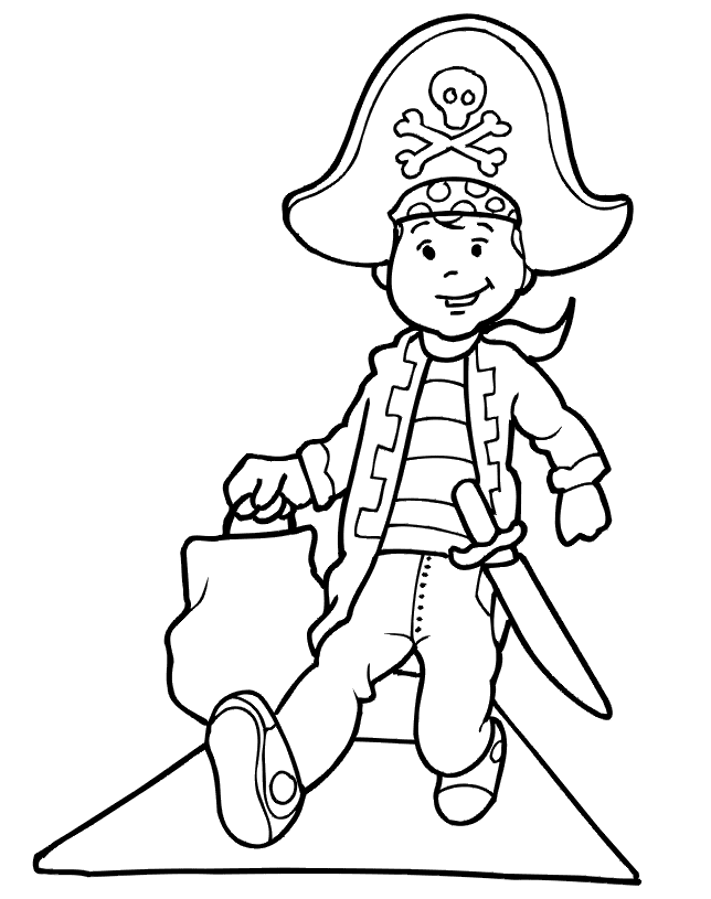 Pirate for Preschool Coloring Page