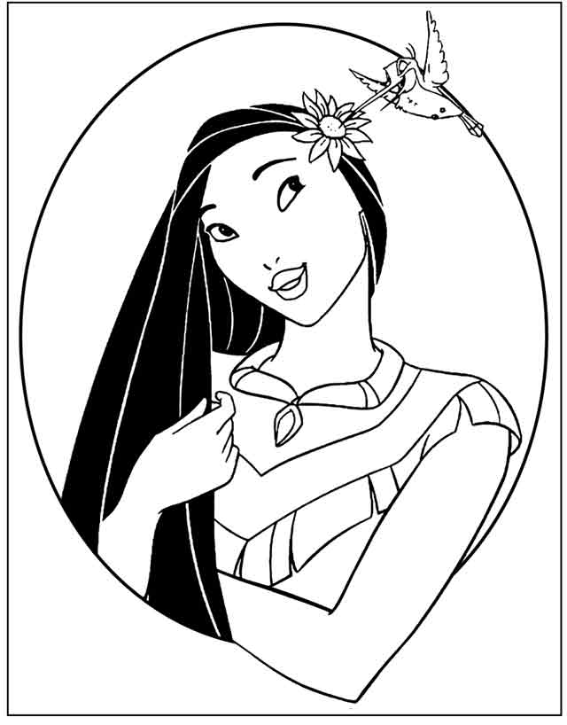 Pocahontas Beautiful Coloring Pages