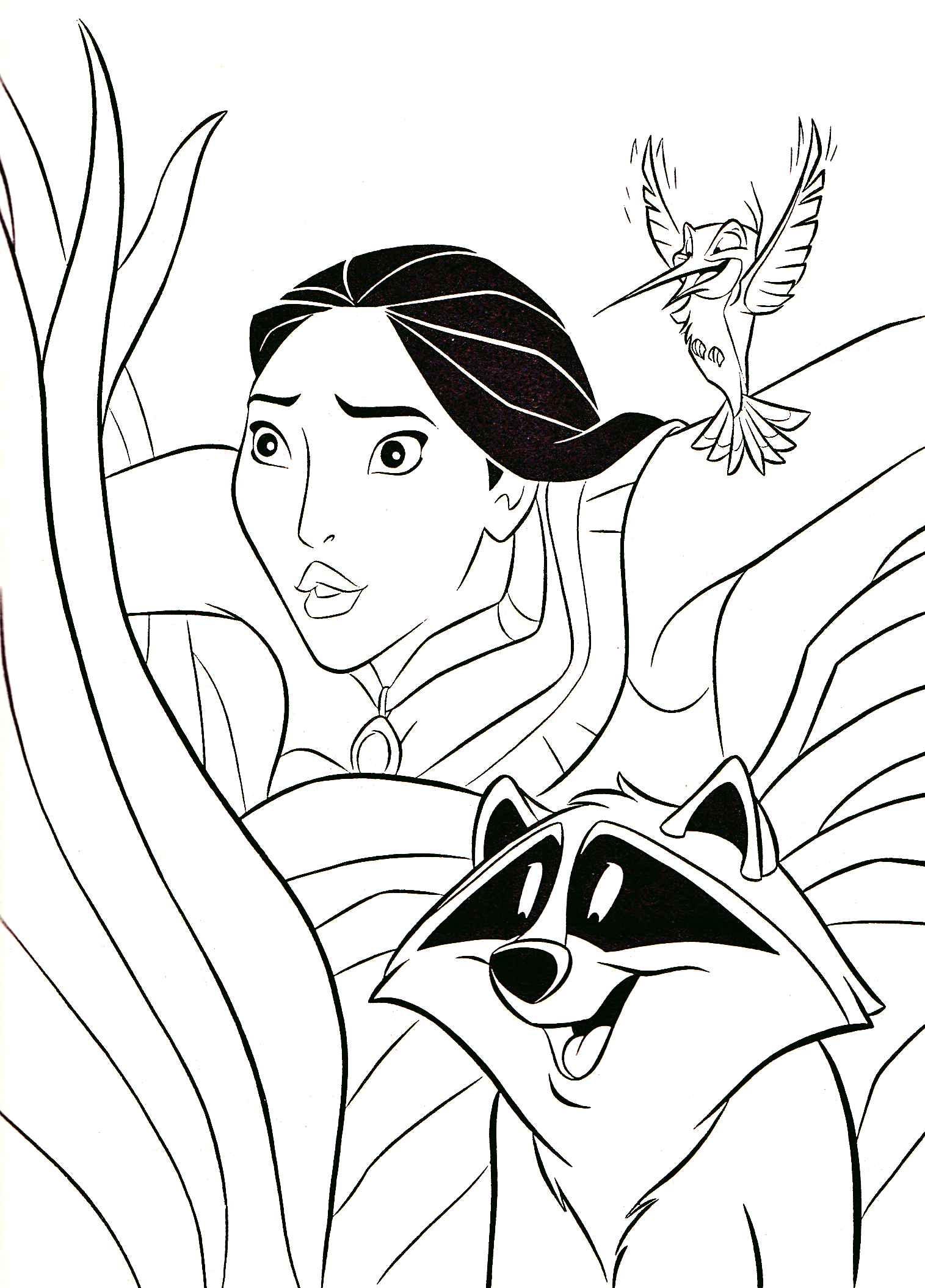 Pocahontas Flit Meeko Coloring Pages