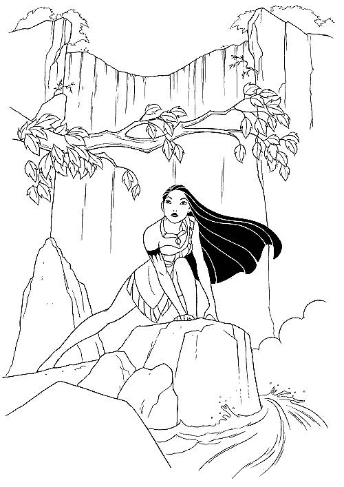 Pocahontas Indian Princess Coloring Page