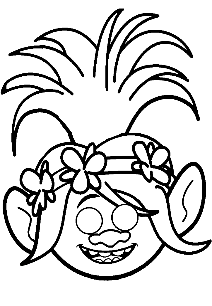 Poppy Face Coloring Page