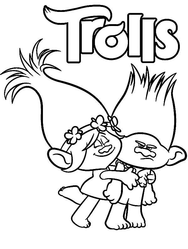 Poppy and Branch Coloring Page