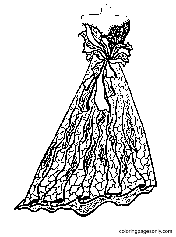 Pretty Dress Coloring Pages