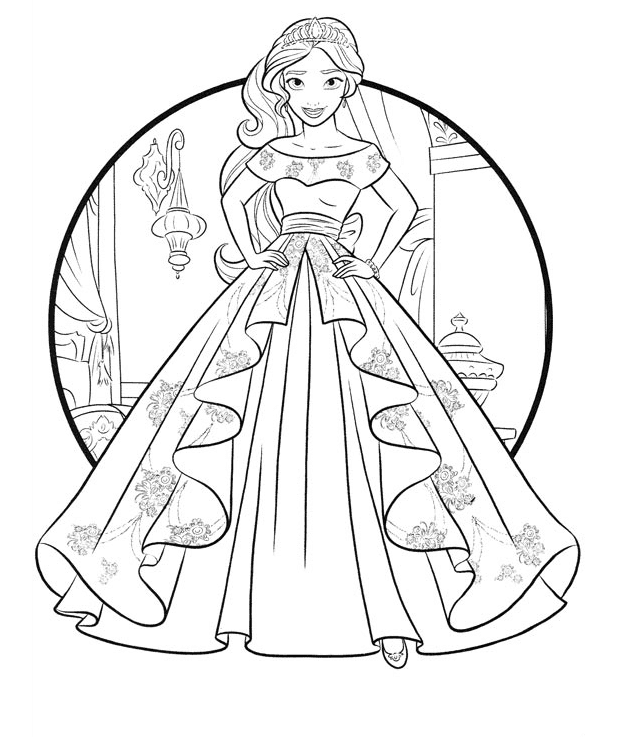 Pretty Elena Coloring Pages