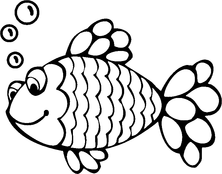 Pretty Rainbow Fish Coloring Pages