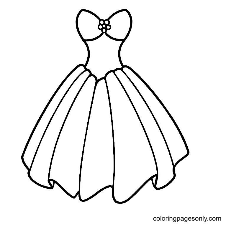 Dress Coloring Pages - Free Printable Coloring Pages