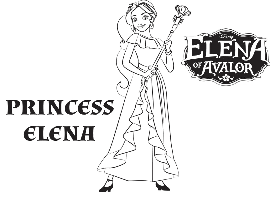 Coloriage Princesse Elena – Elena d'Avalor