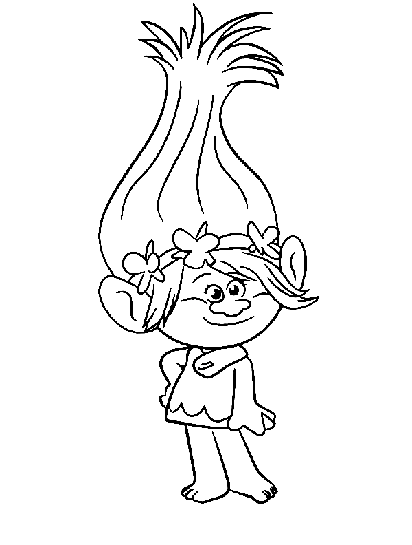Princess Poppy Coloring Pages