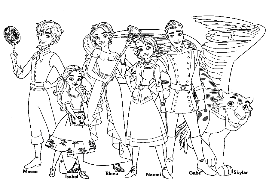 Printable Elena Of Avalor Coloring Pages Elena Of Avalor Coloring 