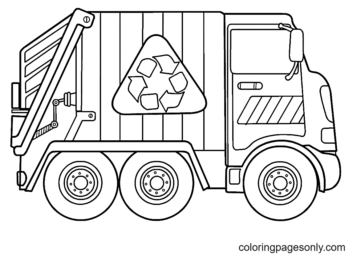 شاحنة قمامة قابلة للطباعة من شاحنة القمامة