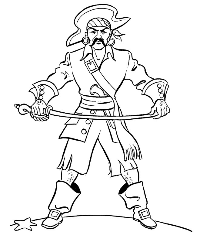 Printable Pirate Coloring Page