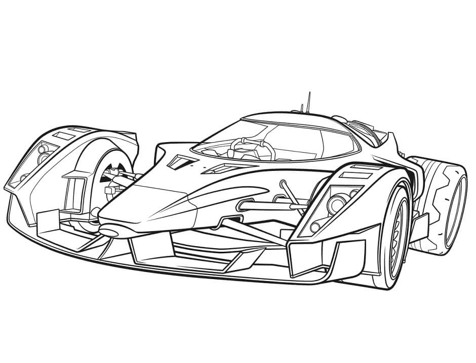 Printable Race Car Coloring Page