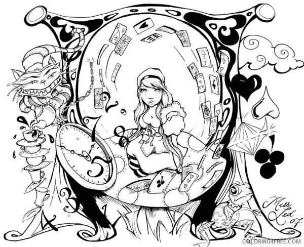 Psychedelische Alice in Wonderland van Psychedelic