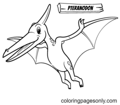 Pteranodonte da colorare