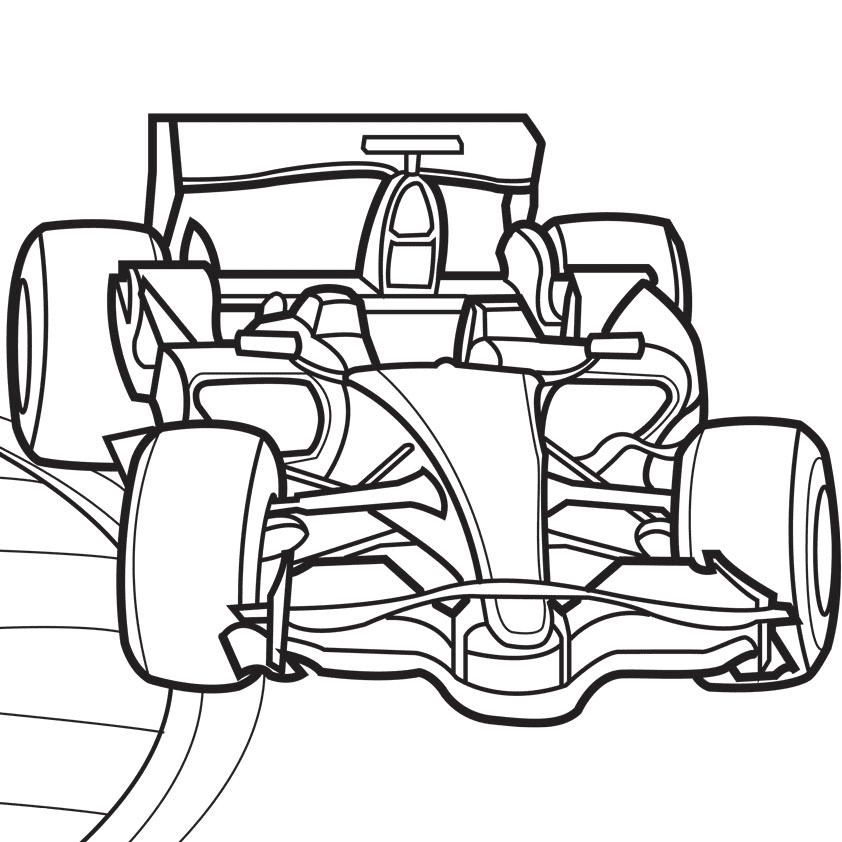 Desenho de Pista de corrida para colorir