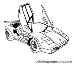 Desenho de Carro desportivo veloz para Colorir - Colorir.com