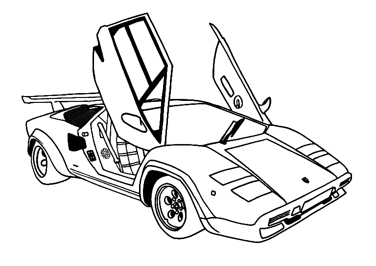 Racing Cars Coloring Page
