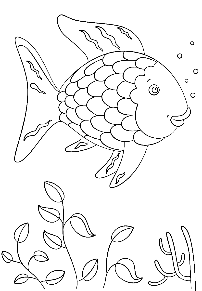 Rainbow Fish to Print Coloring Page