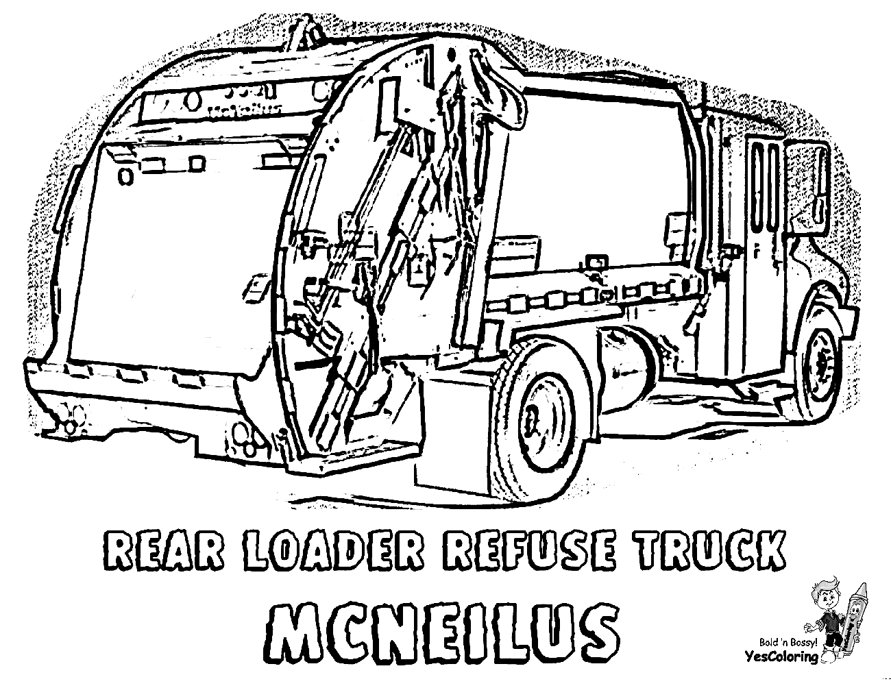 Caricamento posteriore del camion della spazzatura dal camion della spazzatura