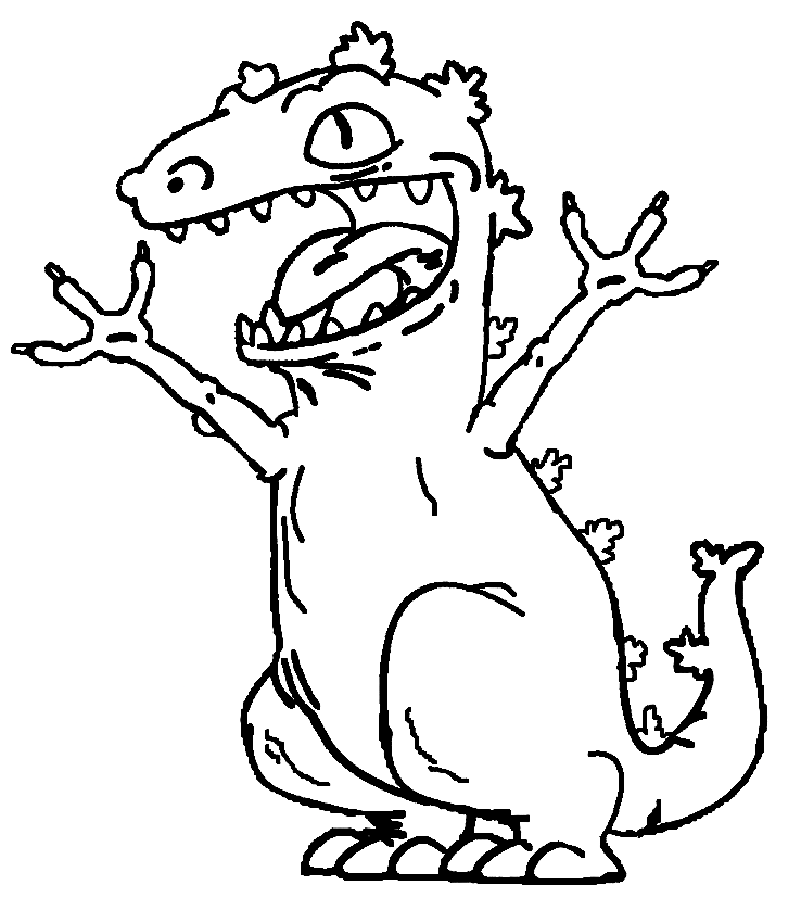 Reptar Rugrats Coloring Pages
