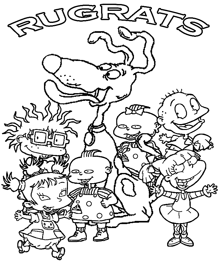 Rugrats Página Para Colorear Personajes