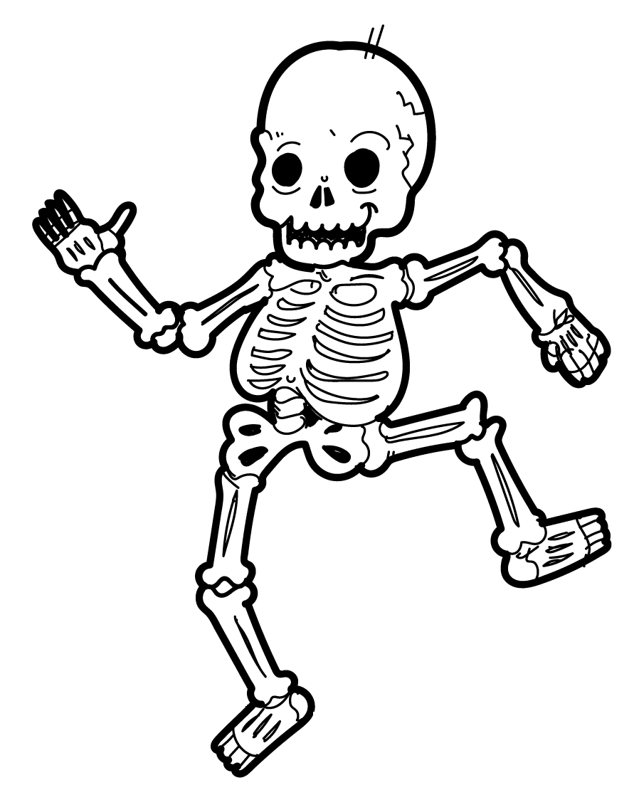 Verdrietig skelet van skelet