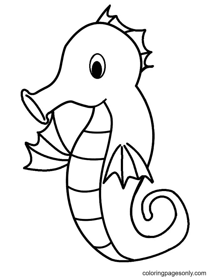 Seahorse Printable Coloring Pages